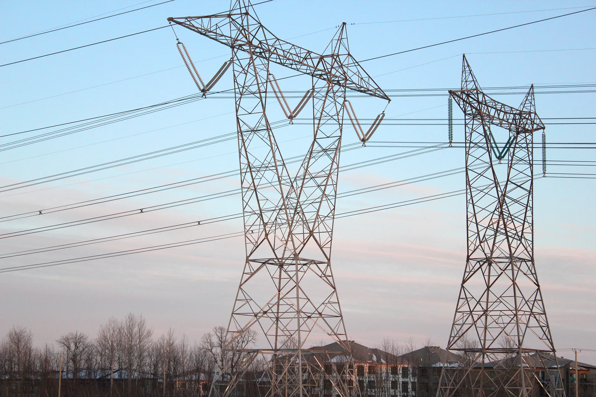 electrical towers and wires