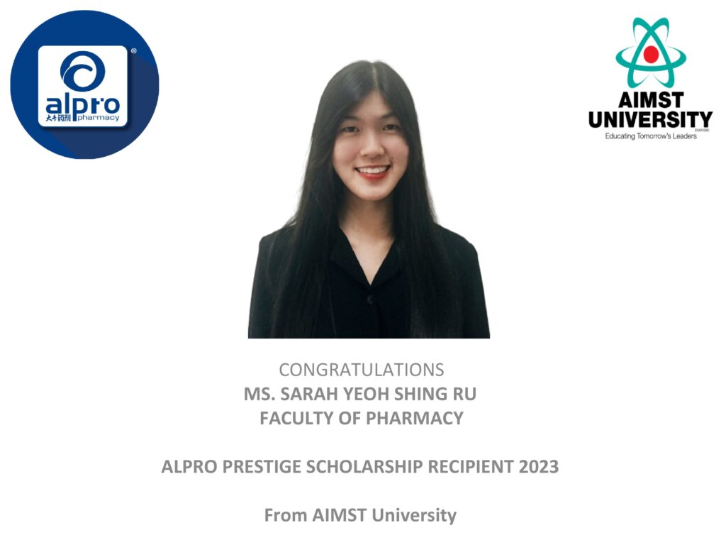 ALPRO PRESTIGE SCHOLARSHIP 2023 RECIPIENT AIMST UNIVERSITY alpro-prestige-scholarship-2023-recipient-aimst-university
